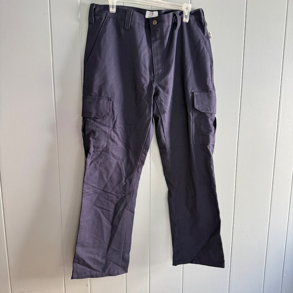 NWT Tyndale FR Womens Sz‎ 12 Navy Cargo Work Pants Flame Resistant Utilitarian
